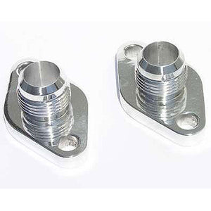 Meziere MZWP8112ANU Meziere Water Pump Port Adaptor Flanges -12An Male Polished Chev SB