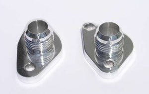 Meziere MZWP8312ANU Meziere Ford SB Water Pump Port Adaptor Flanges -12An Male Polished
