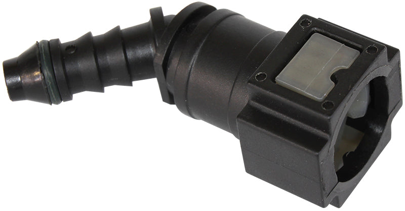 Aeroflow AF49-7001 Push On 5/16" Efi Fitting to 5/16" / 7.94mm Barb 45 Degree