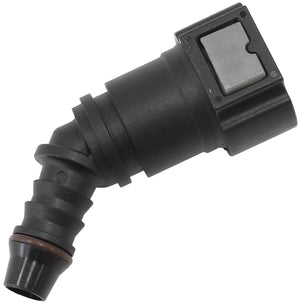 Aeroflow AF49-7011 PUSH ON 3/8" EFI FITTING TO 3/8" / 9.65MM BARB 45 DEGREE