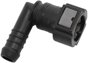 Aeroflow AF49-7012 PUSH ON 3/8" EFI FITTING TO 3/8" / 9.65MM BARB 90 DEGREE