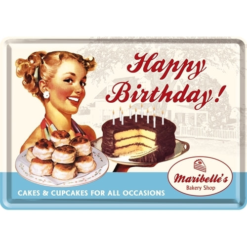 Nostalgic-Art 5110101 Metal Card Happy Birthday