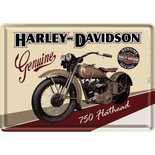 Nostalgic-Art 5110122 Metal Card Harley Flathead