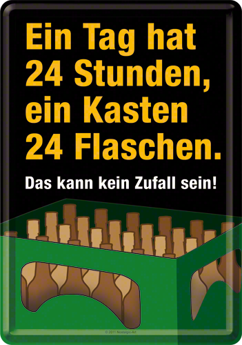 Nostalgic-Art 5110152 Metal Card 24 Stunden