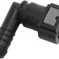 Aeroflow AF49-7012 PUSH ON 3/8" EFI FITTING TO 3/8" / 9.65MM BARB 90 DEGREE
