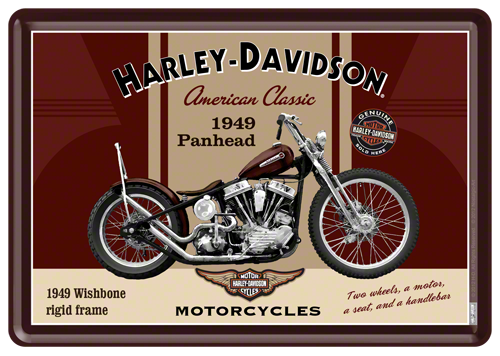 Nostalgic-Art 5110198 Metal Card Harley Panhead