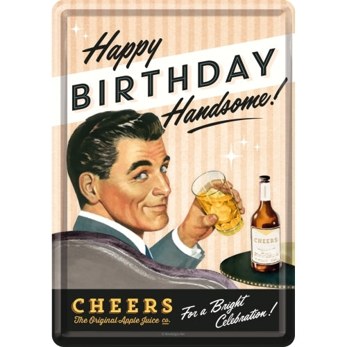 Nostalgic-Art 5110273 Metal Card Say it 50's Happy Birthday Man
