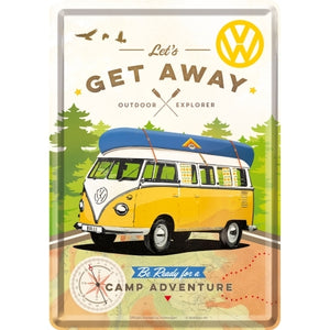 Nostalgic-Art 5110293 Metal Card VW - Get Away