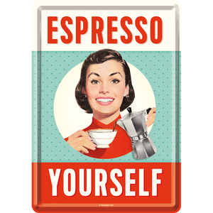 Nostalgic-Art 5110296 Metal Card Espresso Yourself