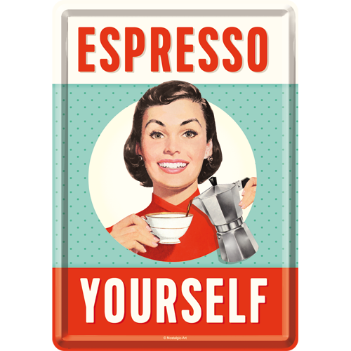 Nostalgic-Art 5110296 Metal Card Espresso Yourself