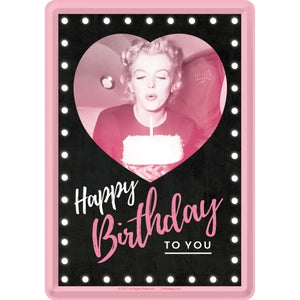 Nostalgic-Art 5110314 Metal Card Marilyn - Happy Birthday
