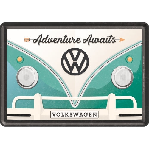 Nostalgic-Art 5110317 Metal Card VW Bulli - Adventure Awaits