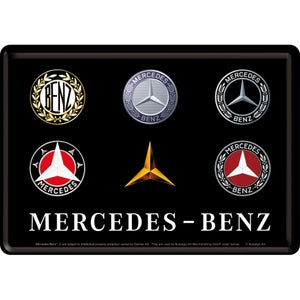 Nostalgic-Art 5110318 Metal Card Mercedes-Benz Logo Evolution