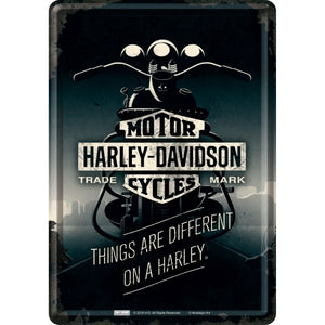 Nostalgic-Art 5110319 Metal Card Harley - Things are Different