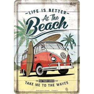 Nostalgic-Art 5110328 Metal Card Life is Better at the Beach