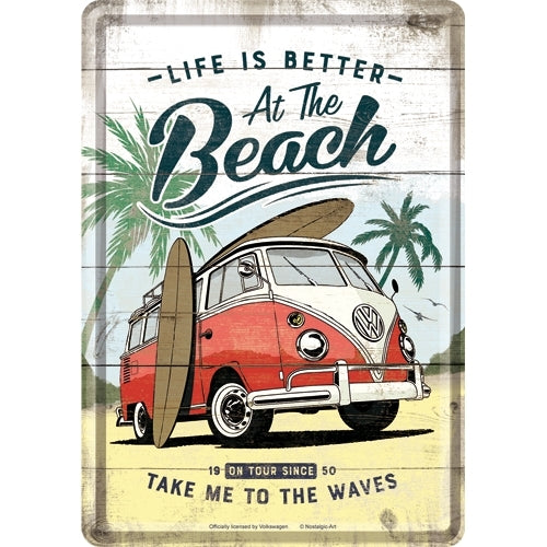 Nostalgic-Art 5110328 Metal Card Life is Better at the Beach