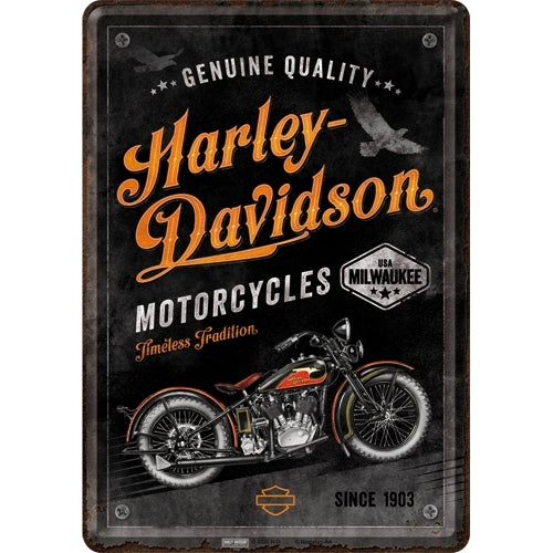 Nostalgic-Art 5110329 Metal Card Harley-Davidson Timeless Tradition