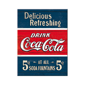 Nostalgic-Art 5114322 Magnet Coca Cola Blue/Red