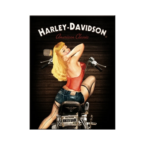 Nostalgic-Art 5114333 Magnet Harley Biker Babe