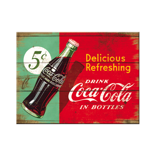 Nostalgic-Art 5114334 Magnet Coke - Refreshing Green