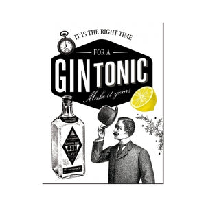 Nostalgic-Art 5114341 Magnet Gin Tonic