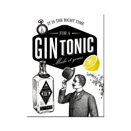 Nostalgic-Art 5114341 Magnet Gin Tonic