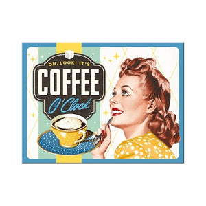 Nostalgic-Art 5114344 Magnet Coffee O'Clock