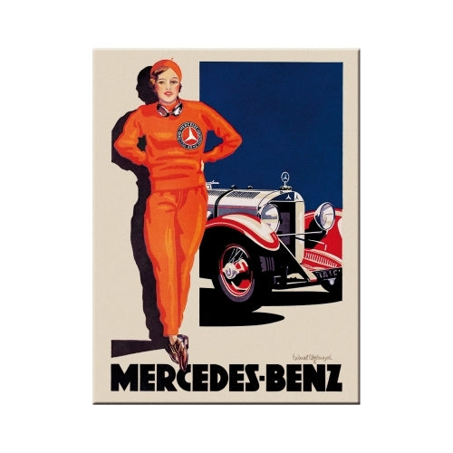 Nostalgic-Art 5114371 Magnet Mercedes-Benz Woman in Red