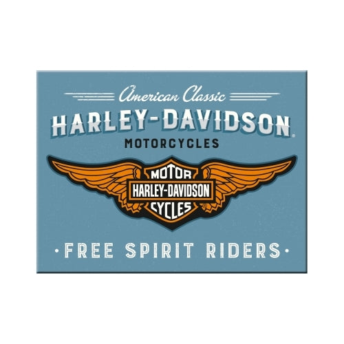 Nostalgic-Art 5114375 Magnet Harley-Davidson Logo Blue