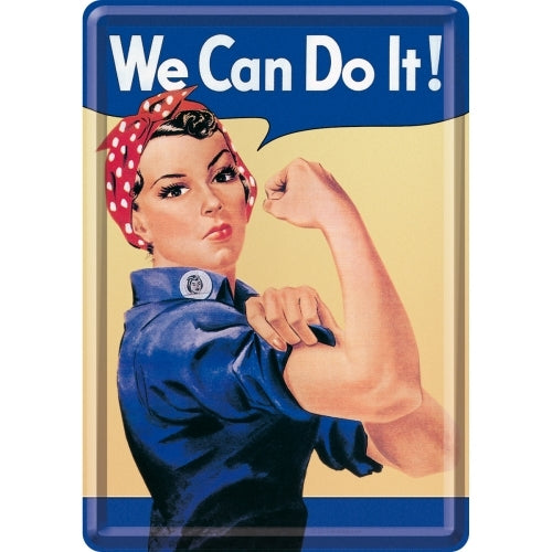 Nostalgic-Art 5116319 Metal Card We Can Do It