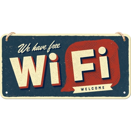 Nostalgic-Art 5128041 Hanging Sign Free WiFi