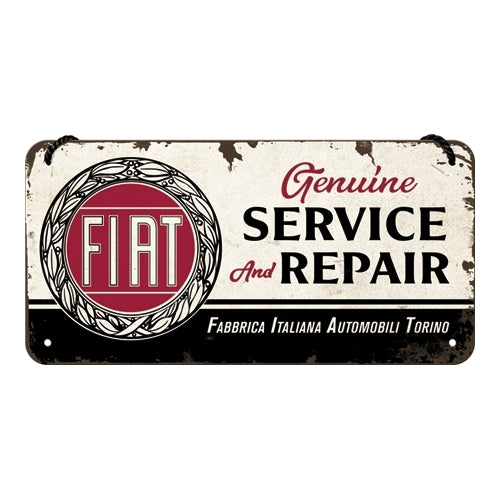 Nostalgic-Art 5128045 Hanging Sign Fiat Service & Repair