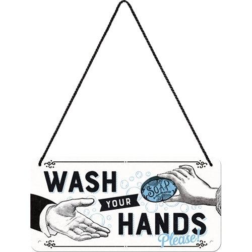 Nostalgic-Art 5128047 Hanging Sign Wash Your Hands