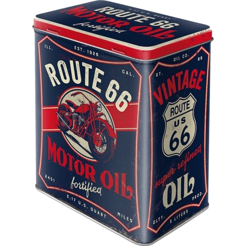 Nostalgic-Art 5130150 Tin Box Large Route 66 Motor Oil