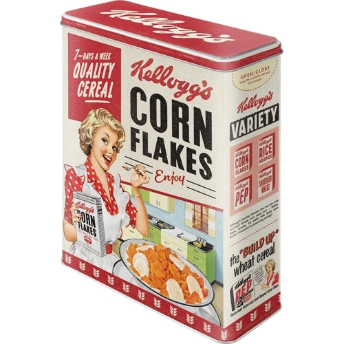 Nostalgic-Art 5130331 Tin Box XL Kellogg's Corn Flakes Quality Cereal