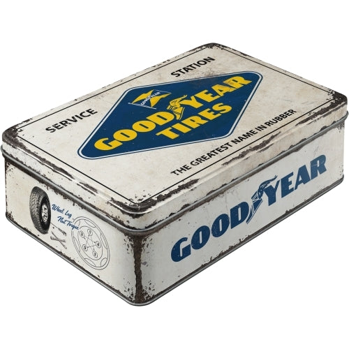 Nostalgic-Art 5130745 Flat Tin Goodyear Logo White