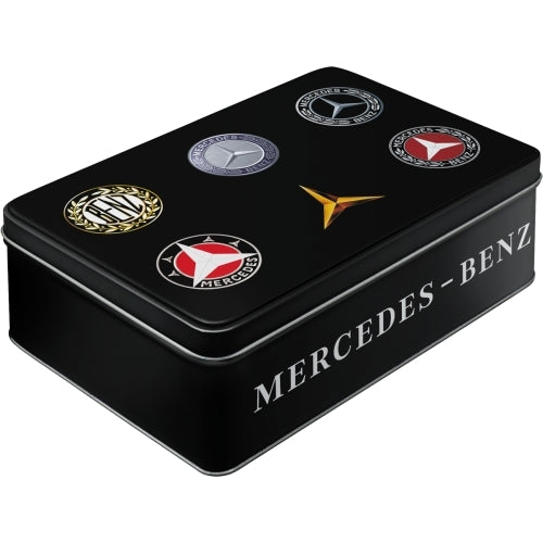 Nostalgic-Art 5130746 Flat Tin Mercedes-Benz Logo Evolution
