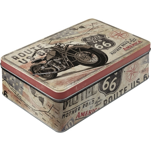 Nostalgic-Art 5130752 Flat Tin Route 66 Bike Map