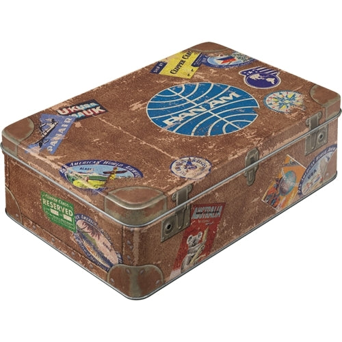 Nostalgic-Art 5130753 Flat Tin PanAm Travel Stickers