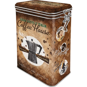 Nostalgic-Art 5131103 Clip Top Tin Coffee House