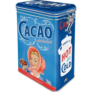 Nostalgic-Art 5131114 Clip Top Tin Cacao Addicted