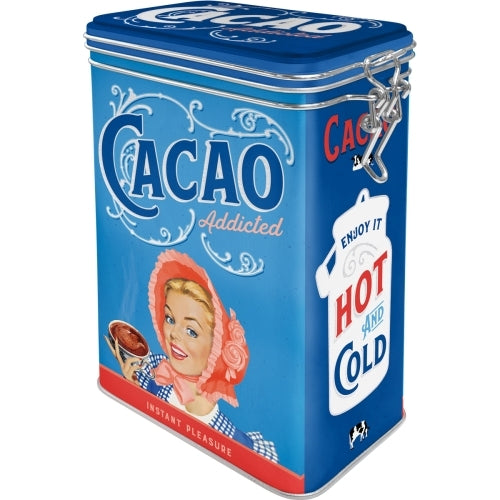 Nostalgic-Art 5131114 Clip Top Tin Cacao Addicted