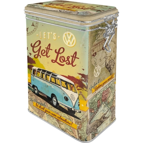Nostalgic-Art 5131119 Clip Top Tin VW Let's Get Lost