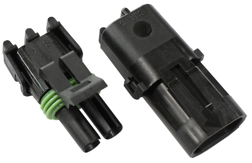 Aeroflow AF49-8502 Weatherpack 2 Pin Connector Male/Female Pins & Seals