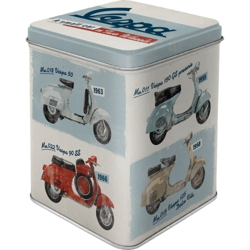 Nostalgic-Art 5131305 Tea Tin Vespa Model Chart