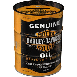 Nostalgic-Art 5131507 Money Box Oil Barrel Harley-Davidson Genuine Oil