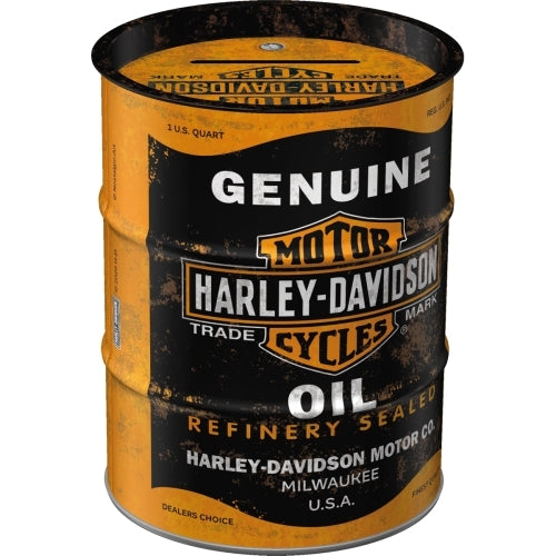Nostalgic-Art 5131507 Money Box Oil Barrel Harley-Davidson Genuine Oil