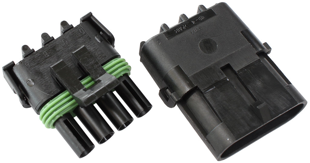 Aeroflow AF49-8504 Weatherpack 4 Pin Connector Male/Female Pins & Seals