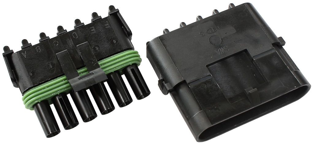 Aeroflow AF49-8506 Weatherpack 6 Pin Connector Male/Female Pins & Seals
