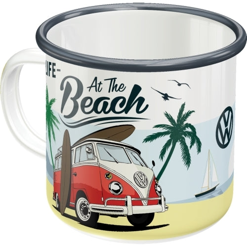 Nostalgic-Art 5143218 Enamel Mug VW Bulli - Beach